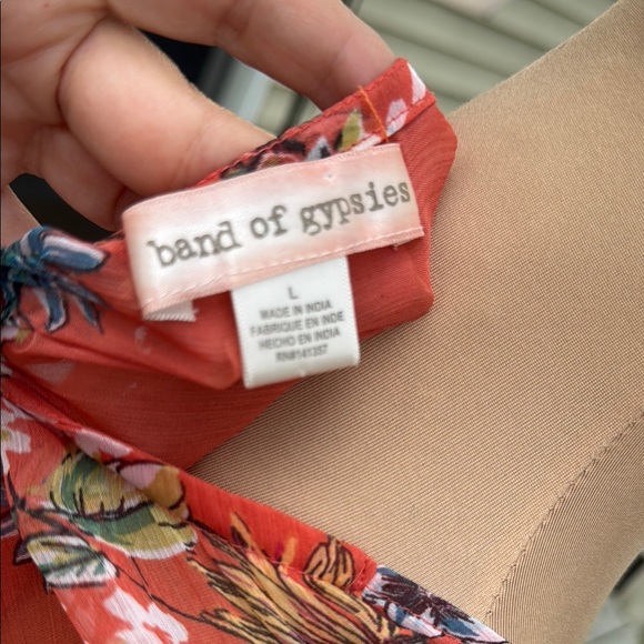 Sheer Floral Maxi Layering Kimono Size L - Picture 6 of 9